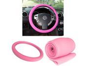 Leather Texture Car Auto Silicone Steering Wheel Glove Cover Soft Muti Color Pink