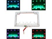 Colorful LED Flash Lamp License Plate Frame Light For Motorcycle Scooter