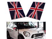 2Pcs Union Jack UK Flag Vinyl Mirrors Stickers For Mini Cooper