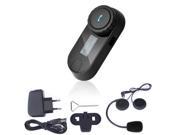 T COM 1000M LCD Motorcycle Helmet Intercom Stereo Headset With Bluetooth FM MP3 Function US