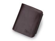 DANTE Brand Men Genuine Leather Wax Oil Wallet Purse Card Holder Brown