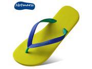 Hotmarzz Men Flip Flops Summer Beach Shoes Men Sandals Chanclas Slippers Shoes Yellow 9