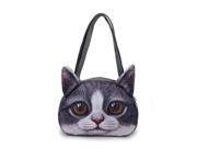 Women 3D Cute Cat Face Shoulder Bag Cat Pattern Handbag Shopping Bags 01