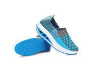 Summer Hand Knitting Woman Casual Shoes Slimming Weight Loss Shoes Blue 9
