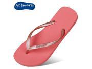 Hotmarzz Pure Color Flip Flops Antiskid Slippers Casual Beach Sandals Watermelon Red 9