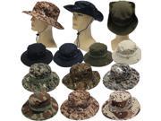 Military Boonie Hat Camo Cover Wide Brim Camouflage Camping Hunting Cap Beige