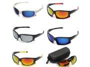 UV400 Polarized Sunglasses Sports Outdoor Cycling Bicycle Bike Goggles Glasses Black Red