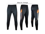 Mens Football Calf Trousers Running Cycling Sports Pants Professional Football Pants Black Red L