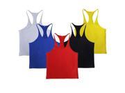 Men Summer Cotton Plain Gym Tank Top Sleeveless T shirt Workout Bodybuilding Clothes Gray S