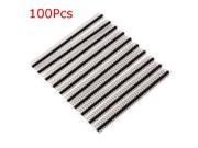 100 Pcs 40 Pin 2.54mm Single Row Pin Header Curved Needle For Arduino