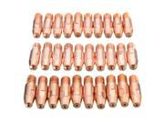 10pcs 1.0mm M8 Thread 30mm Brass Mig Contact Tips Welding Torches For MB25 MB36