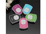 Candy Color Mini MP3 Music Player USB Cable Earphone Back Clip Support 8GB TF Card Green