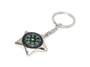 Zinc Alloy Creative Mini Pentagram Compass Model Pendant Metal Keychain Key Ring Keyfob