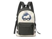 Canvas Casual Glasses Backpack Rucksack Shoulder Bag Travel School Bookbag Black