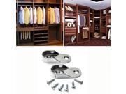 Wardrobe Hanger Fixed Components Clothes Rail End Support Holder