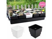 Single Control Root Breathable PP Resin Flower Pots Home Garden Office Decoration White