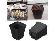 2.5 Inch Plastic Square Flower Pot Black Seedling Plants Pots For Garden Balcony