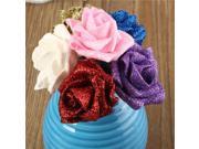6 Colors Artificial Rose DIY Nosegay Handmade Foam Flowers Simulation Rose Blue