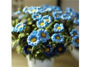4 Colors 8 Heads Handmade Daisy Artificial Flowers Simulation Daisy Home Décor Blue