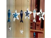 Wooden Fish Starfish Hanging Ornaments Wall Door Decor Navy Beach Style 2