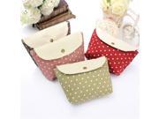 Cute Cosmetic Multifunction Purse Wallet Polka Dot Clutch Storage Bag Makeup Red