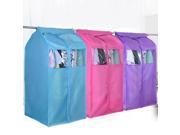 Oxford Hang Dustproof Clothes Storage Bag Garment Suit Coat Dust Protector Cover Purple