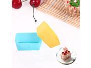 12pcs Silicone Rectangle Cake Cupcake Molds Cups Muffin Baking Mold Mould
