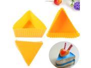 12pcs Silicone Triangle Cake Cupcake Molds Cups Muffin Baking Mold Mould