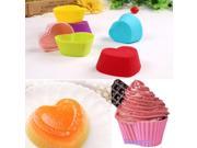12pcs Silicone Heart Shape Cake Cupcake Mold Muffin Molds Moulds