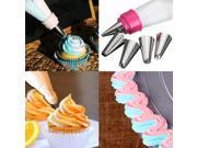 5Pcs Stainless Steel Nozzles Dual Color Icing Piping Bag Cake Decorating Tool