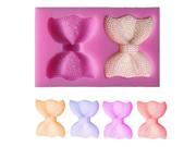 Silicone 3D Bowknot Flower Fondant Mold Cake Chocolate Jelly Fondant Mold Mould
