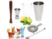 6pcs Stainless Steel Cocktail Shaker Mixer Bar Bartender Tools