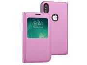 For iPhone X Litchi Texture Horizontal Flip Leather Case with Call Display ID (Pink) For iPhone X Litchi Texture Horizontal Flip Leather Case with Call Display ID (Pink)
