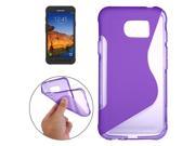 For Samsung Galaxy S7 Active S-Shaped Soft TPU Protective Cover Case (Purple)