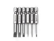 BROPPE 6Pcs 50mm Magnetic 2.0-6.0mm Flat Head Slotted Tip Screwdrivers Bits BROPPE 6Pcs 50mm Magnetic 2.0-6.0mm Flat Head Slotted Tip Screwdrivers Bits
