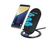 2 Coils Fast Qi Wireless Desktop Charger Holder Dock for Samsung Galaxy S8 S7 S6 Edge