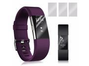 3Pcs Anti Scratch Frosted Screen Protector Film Shield Guard For Fitbit Charge 2