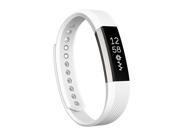 For Fitbit Alta Watch Oblique Texture Silicone Watchband, Large Size, Length: about 22cm (White)