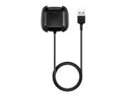 Replacement USB Charger Charging Cable Dock Adapter for Fitbit Versa Smartwatch, Cable Length: 1m (Black)