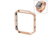 For Fitbit Blaze Watch Stainless Steel Frame Holder Shell (Rose Gold)