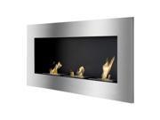 Optimum Recessed Ethanol Wall Fireplace without Glass