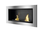 Lata Recessed Wall Ethanol Fireplace without Glass