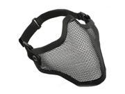 Outdoor Airsoft Hunting CS Wargame Paintball Mask Metal Net Mesh Protect Mask Half Face Masks Black