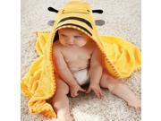 ilovebaby Baby Boy Girl Dressing Gown Splash Wrap Bath Hooded Towel Robe Yellow Bee