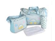 ilovebaby Car Button Baby Diaper Nappy Changing Bags 4Pcs Light Blue