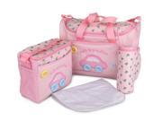 ilovebaby Car Button Baby Diaper Nappy Changing Bags 4pcs Pink