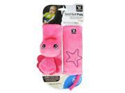 ilovebaby Baby Car Stroller Shoulder Pad Seat Belt Strap Cover with Pacifier Teether Holder Pink