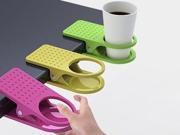 Office Kitchen Table Desk Drink Coffee Cup Holder Clip Drinklip 3Pcs Color Random
