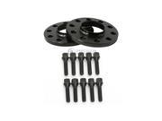 15mm Hubcentric Black Wheel Spacers 5x120 72.6 for BMW with Black Lug Bolts 12x1.5 42mm Shank
