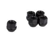 100pc Black Open End Lug Nuts Metric 12x1.5 Thread Size 0.85 Length Cone Conical Taper Acorn Seat Installs with 19mm or 3 4 Hex Socket